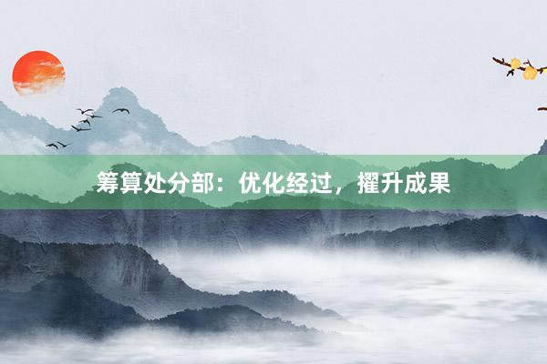 筹算处分部：优化经过，擢升成果